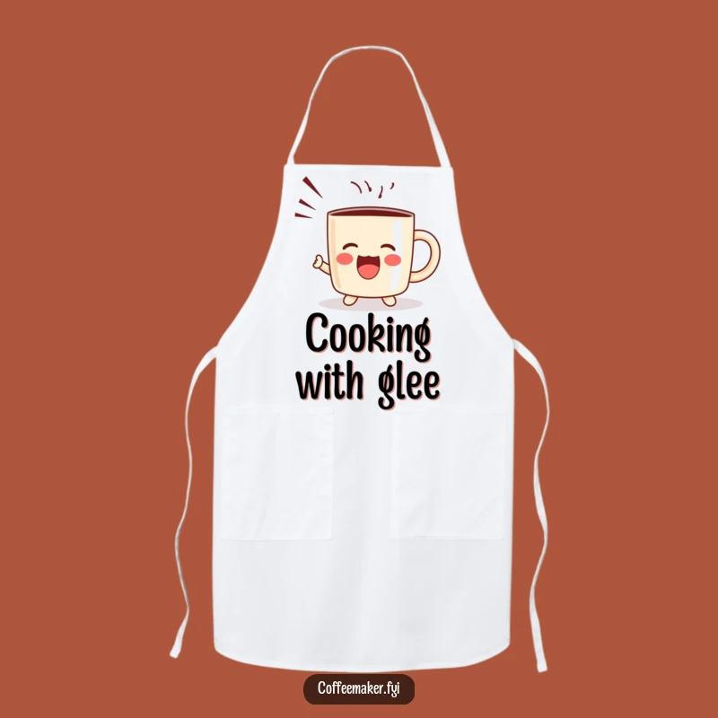 Funny Kawaii Coffee Mug Apron - Kitchen Fun with a Joyful Shout