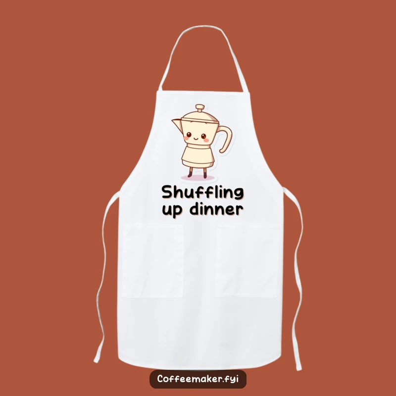 Funny Coffee Pot Shuffle Apron: Cook with Rhythm and Style