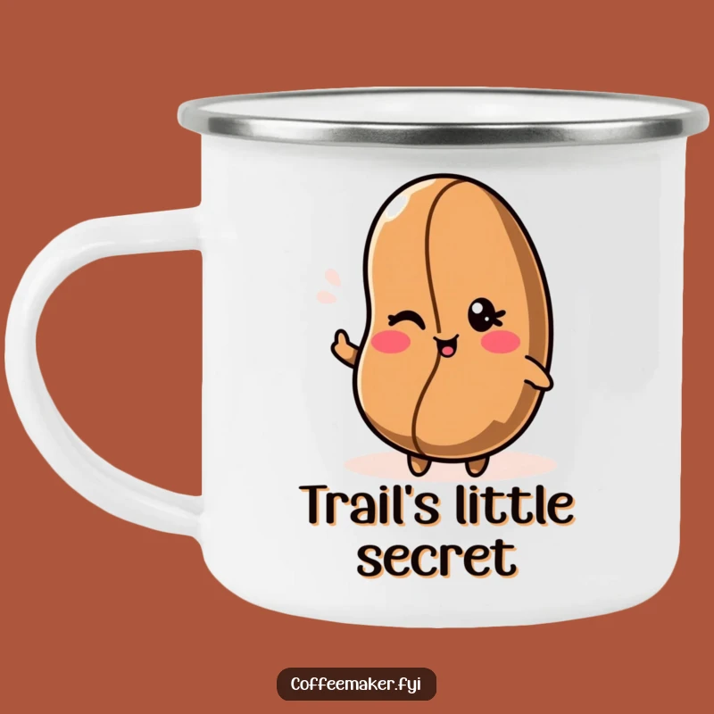 Adventure-Ready Funny Kawaii Coffee Bean Mug - Wink & Go!