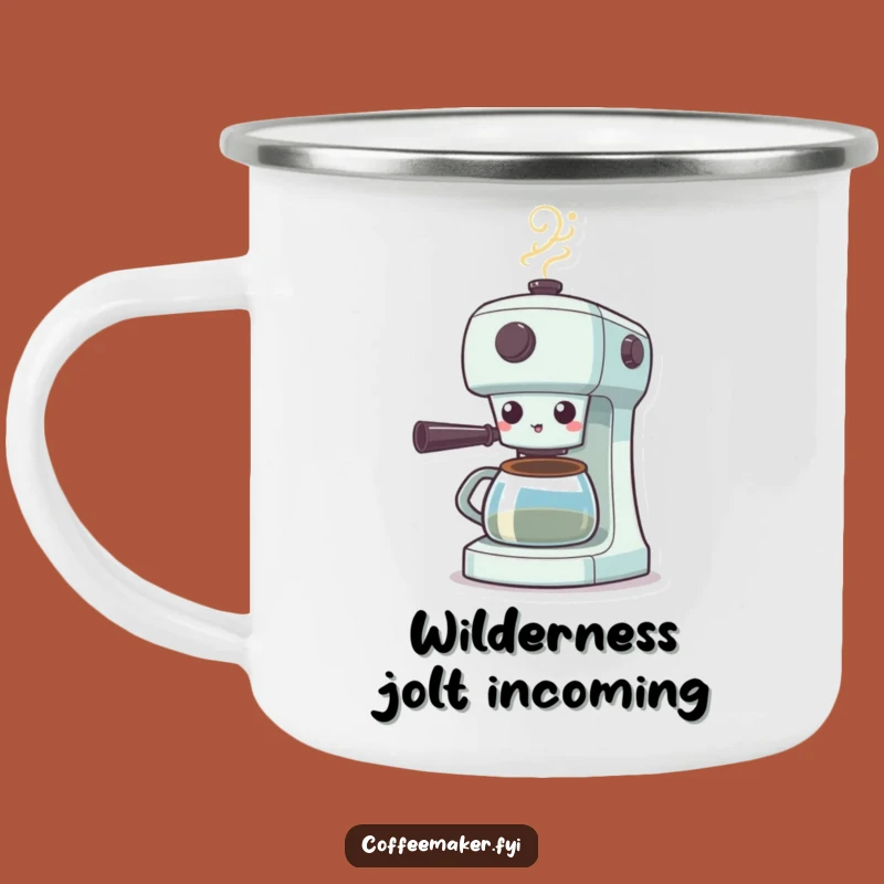 Funny Surprised Coffee Maker Camping Mug: Steamy Outdoor Shock, Gift!