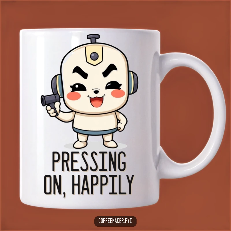 Funny Determined French Press Mug - Go-Getter Brew Gift for Coffee Lovers