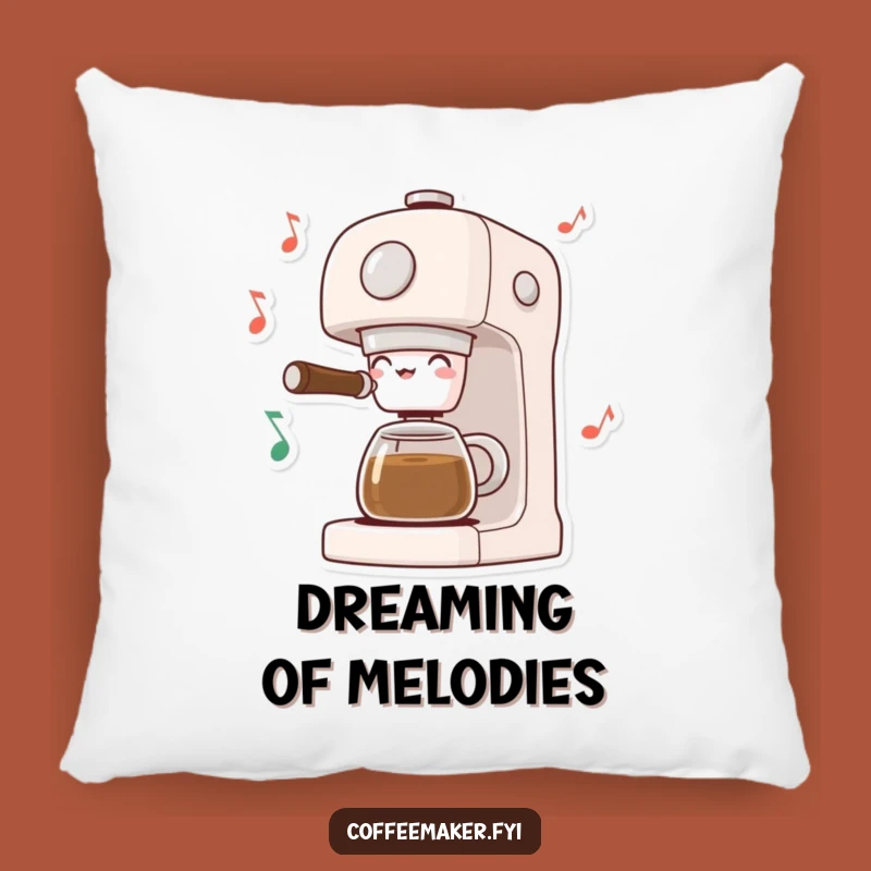 Funny Musical Coffee Maker Pillow: Notes Comfort, Cozy Music!