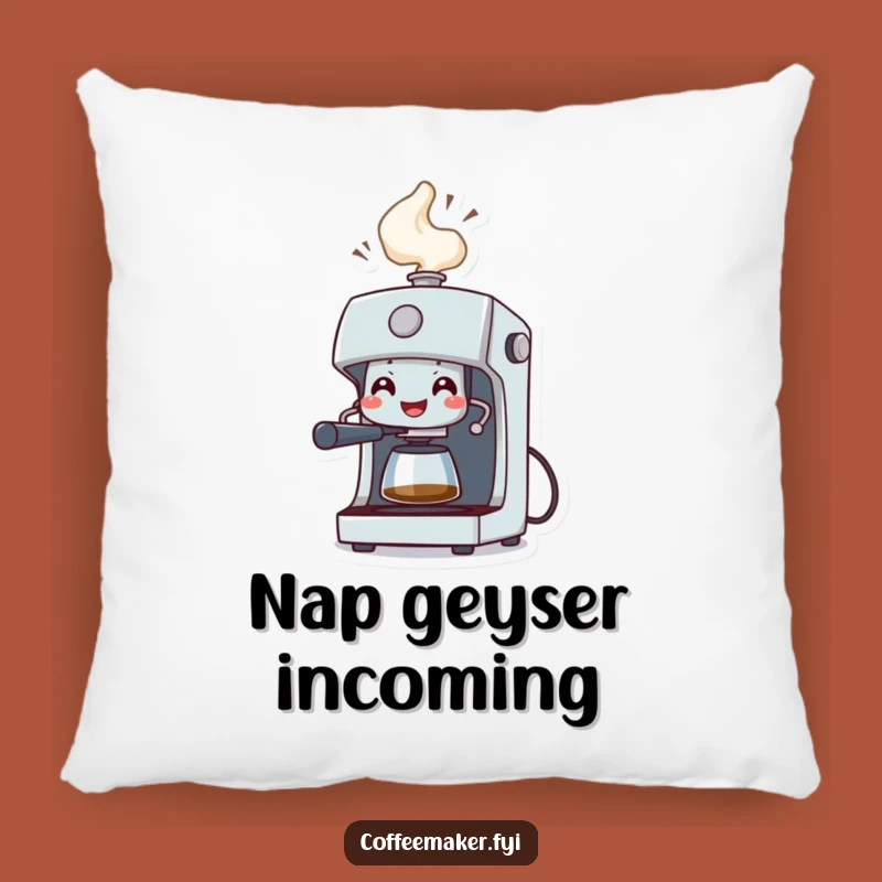 Funny Coffee Machine Pillow - Cozy Steam Comfort Gift