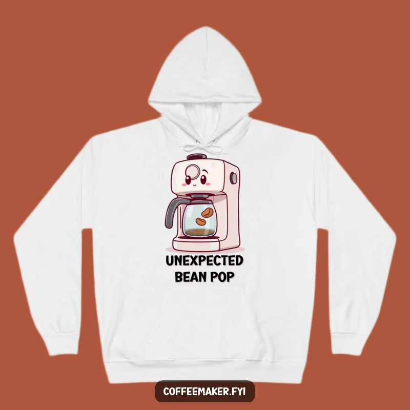 Cozy Funny Coffee Maker Hoodie: Jumping Bean Surprise, Warm Gift