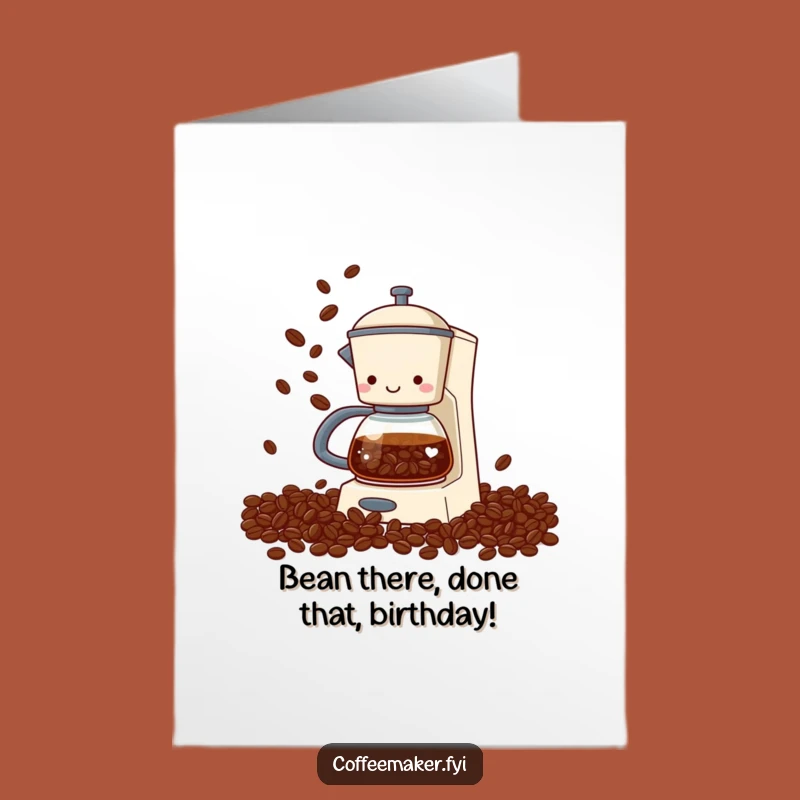 Funny Free Printable Birthday Card: Juggling Coffee Maker, Downloadable Fun Gift