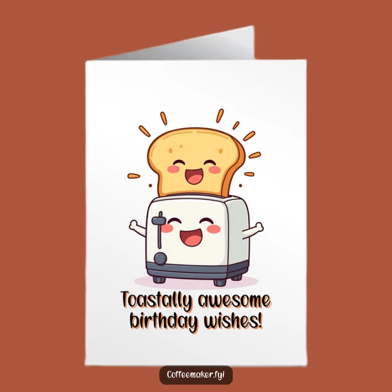 Free Printable Birthday Card: Laughing Toaster Funny Downloadable Gift for Him or Her