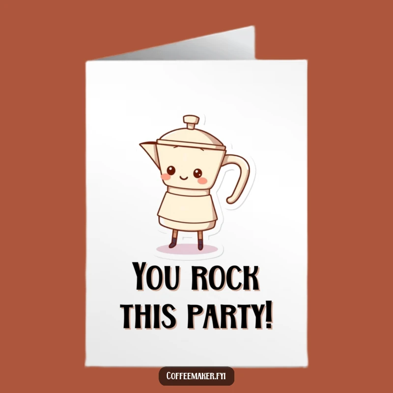 Happy Coffee Pot Free Printable Congratulations Card - Funny Downloadable