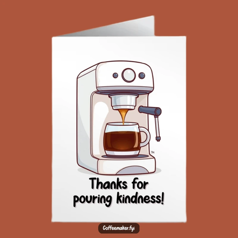 Free Printable Thank You Card: Grateful Coffee Maker Downloadable Gift