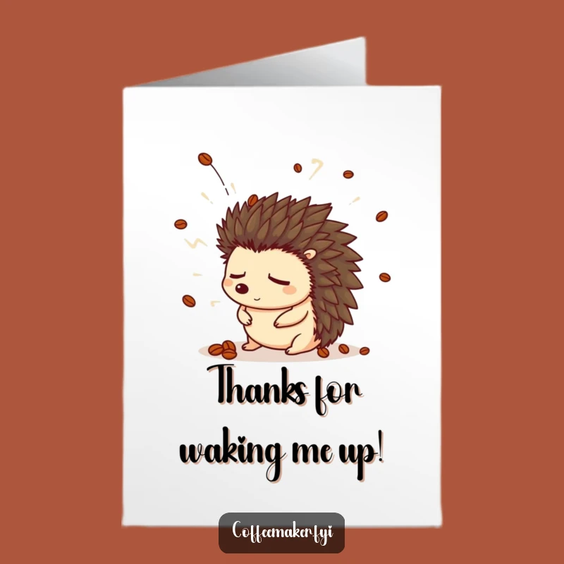 Free Printable Thank You Card: Startled Hedgehog, Humorous Downloadable Appreciation Gift
