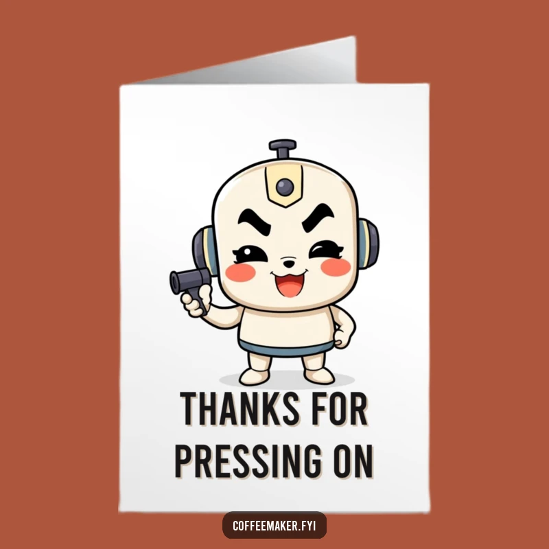 Free Printable Thank You Card: Determined French Press Downloadable Gift