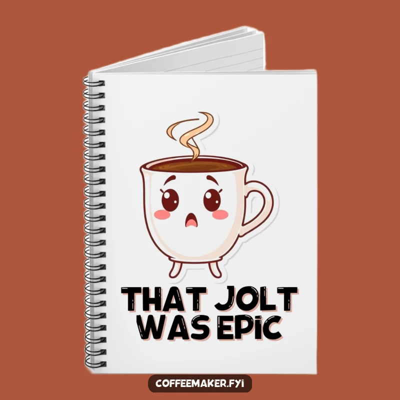 Funny Surprised Coffee Cup Notebook: Jot Down Ideas with a Hilarious Jolt