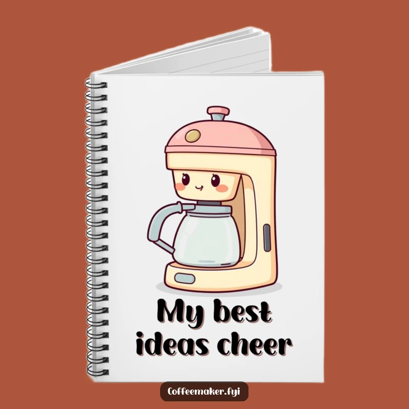 Funny Cheering Coffee Maker Notebook: Spout Notes, Gift!