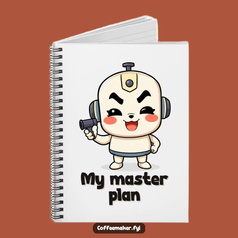Funny Determined French Press Notebook - Jot Down Motivated Ideas