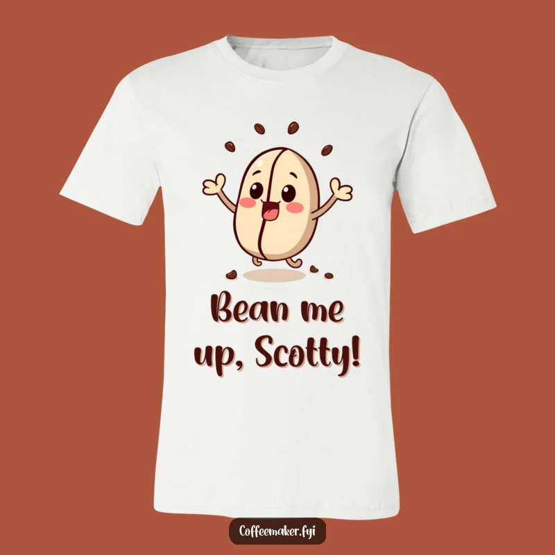 Funny Kawaii Coffee Bean T-Shirt - Bouncing Excitement Tee