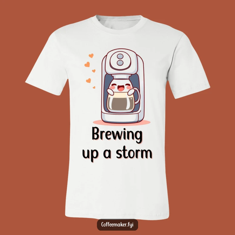 Funny Singing Coffee Maker Tee: Joyful Gurgling Brew Shirt, Hilarious Gift
