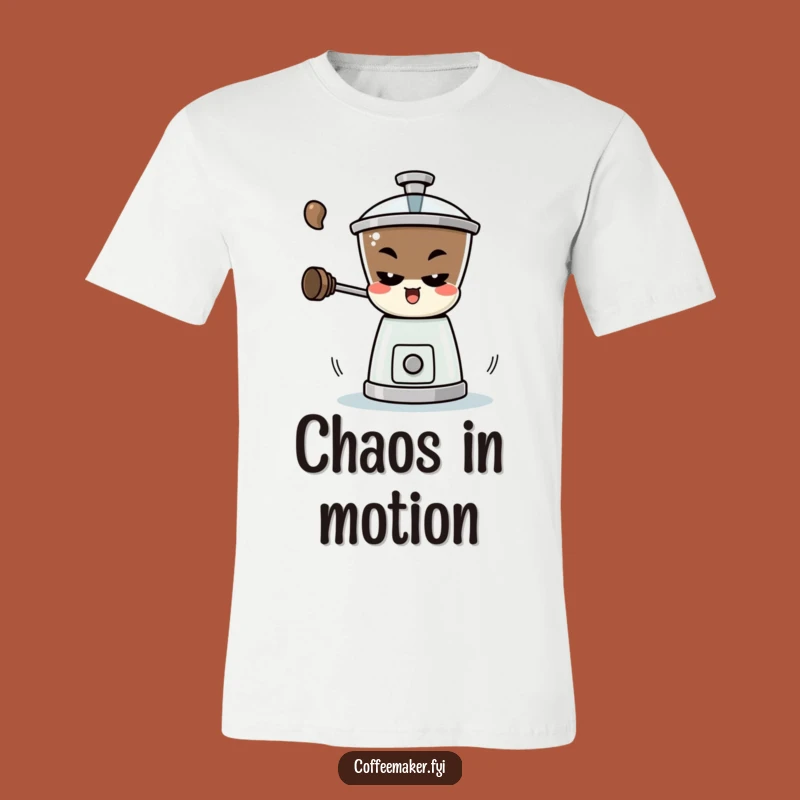 Funny Coffee Grinder Spin T-Shirt - Mischievous Aroma Tee Gift